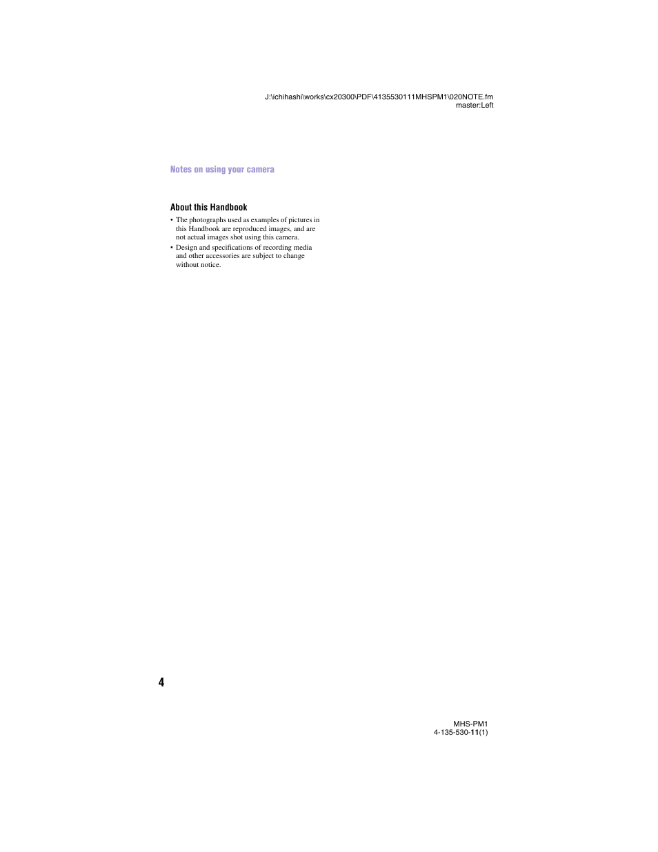 Sony bloggie  MHS-PM1 User Manual | Page 4 / 75