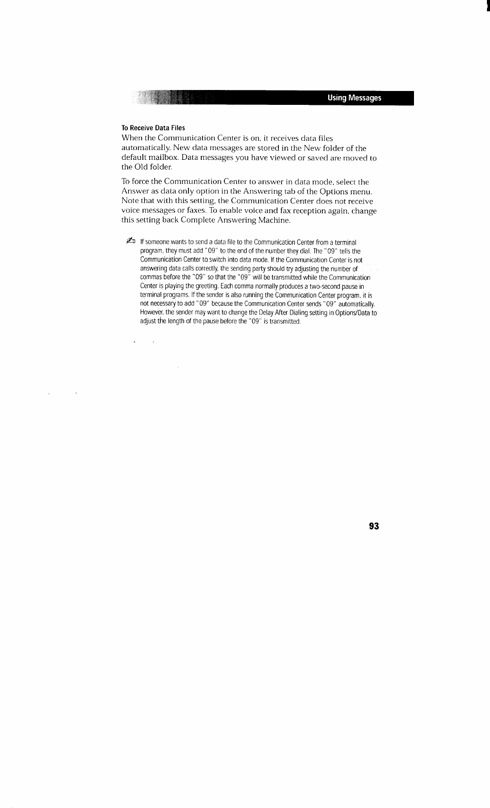 To receive data files | Sony PCV-230 User Manual | Page 101 / 164
