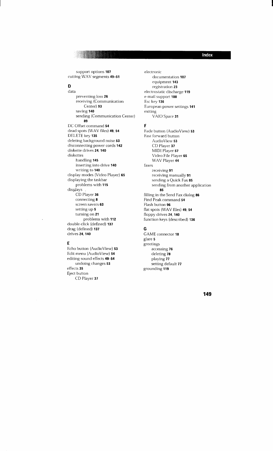 Sony PCV-230 User Manual | Page 157 / 164