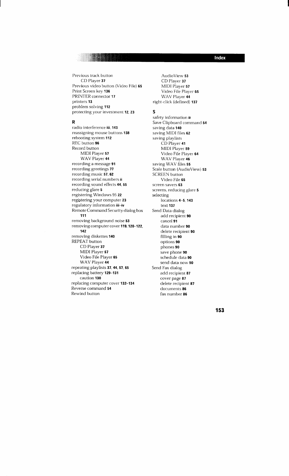 Sony PCV-230 User Manual | Page 161 / 164