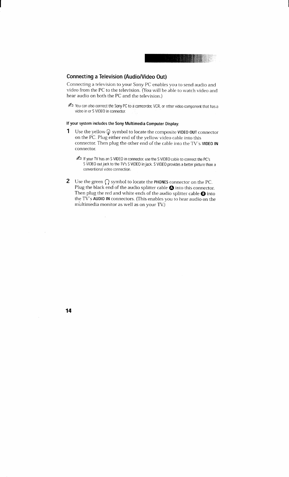 Connecting the sony multimedia computer display | Sony PCV-230 User Manual | Page 22 / 164
