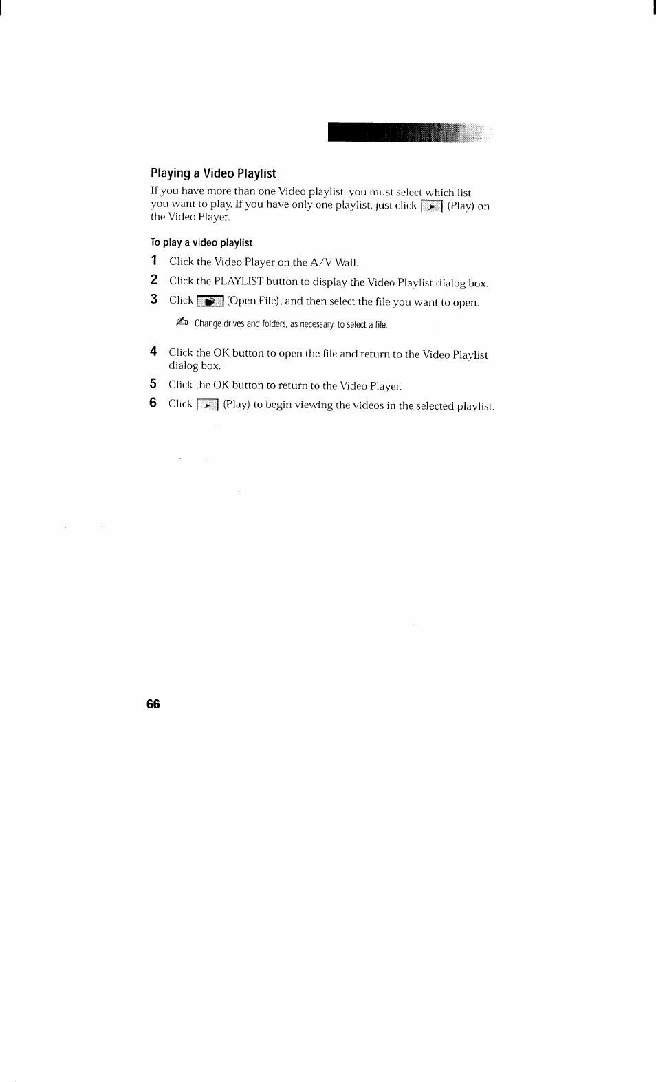 Playing a video playlist | Sony PCV-230 User Manual | Page 74 / 164