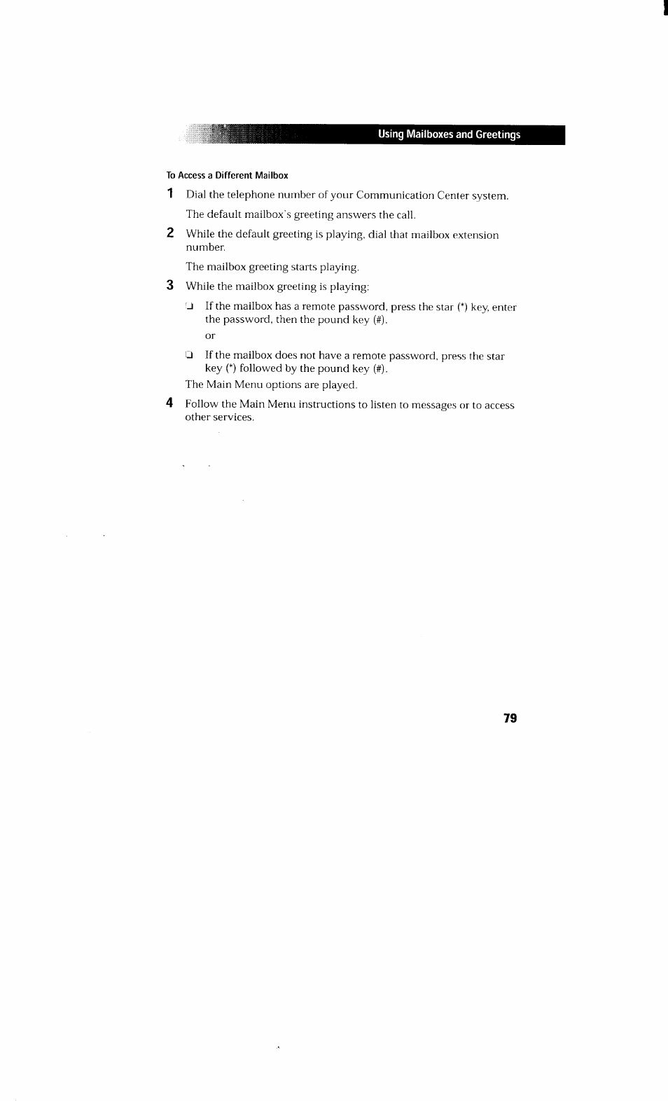 To access a different mailbox | Sony PCV-230 User Manual | Page 87 / 164