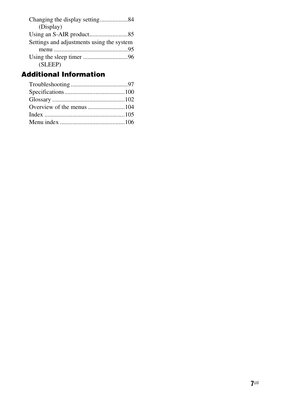 Sony HT-CT500 User Manual | Page 7 / 340