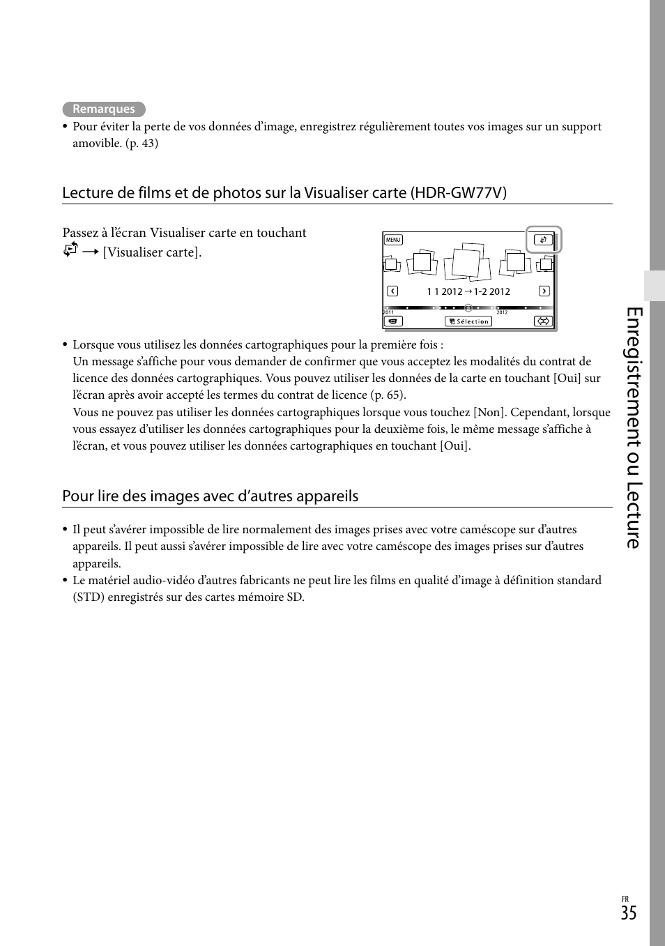 Enr eg istr emen t ou l ec tur e | Sony HDR-GW77V User Manual | Page 163 / 199
