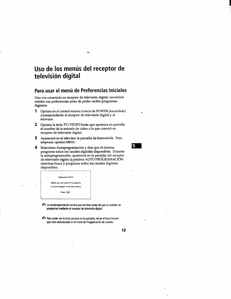 Para usar el menú de preferencias inicíales | Sony DTR-HD1 User Manual | Page 40 / 54