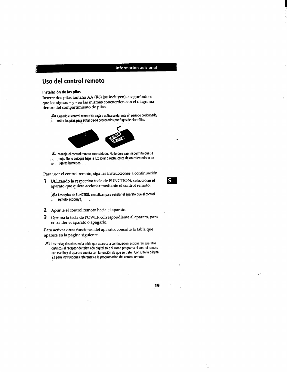 Uso del control remoto | Sony DTR-HD1 User Manual | Page 46 / 54
