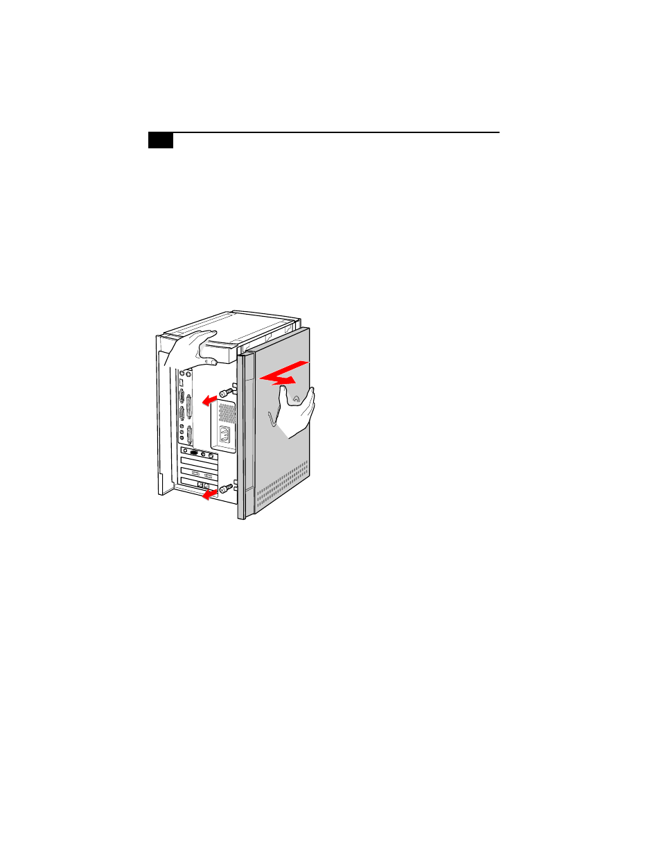 Removing the left side panel | Sony PCV-E518DS User Manual | Page 32 / 114