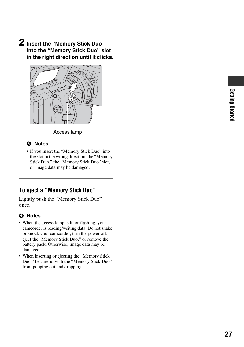 Sony HDR-FX1000 User Manual | Page 27 / 151