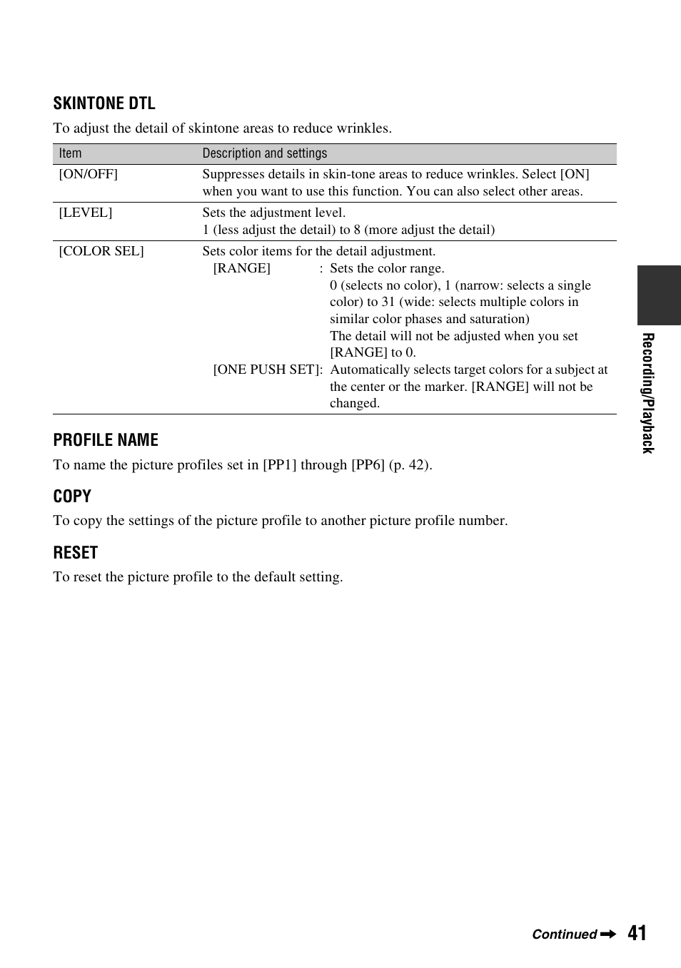 Sony HDR-FX1000 User Manual | Page 41 / 151