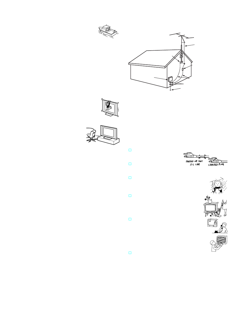 Antennas, Service | Sony KE-42XBR900 User Manual | Page 8 / 112