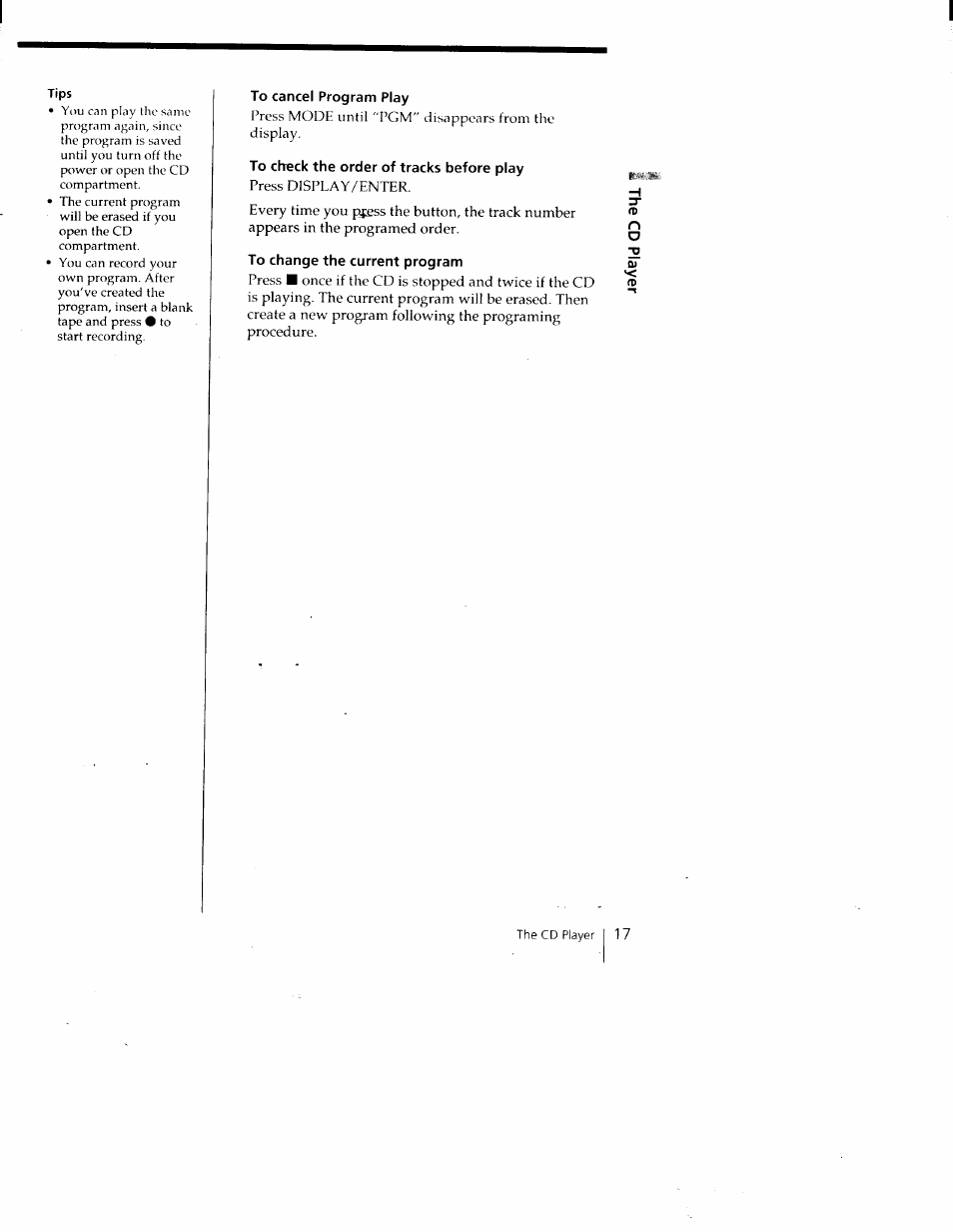 Tips | Sony CFD-V35 User Manual | Page 17 / 26