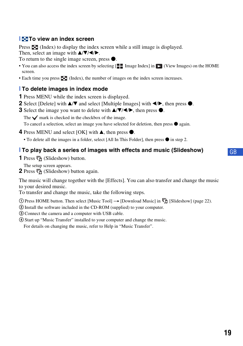 Sony DSC-W130 User Manual | Page 19 / 72