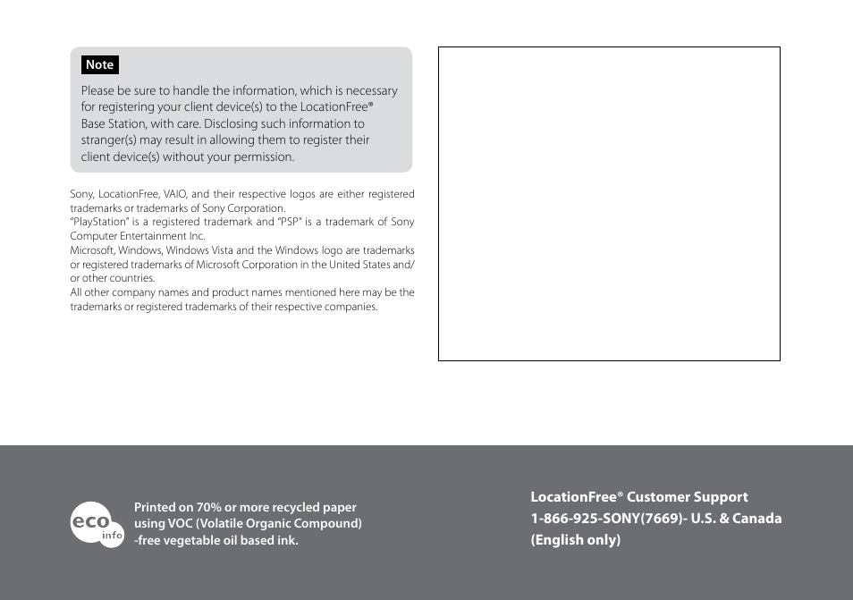 Sony LF-V30 User Manual | Page 16 / 16
