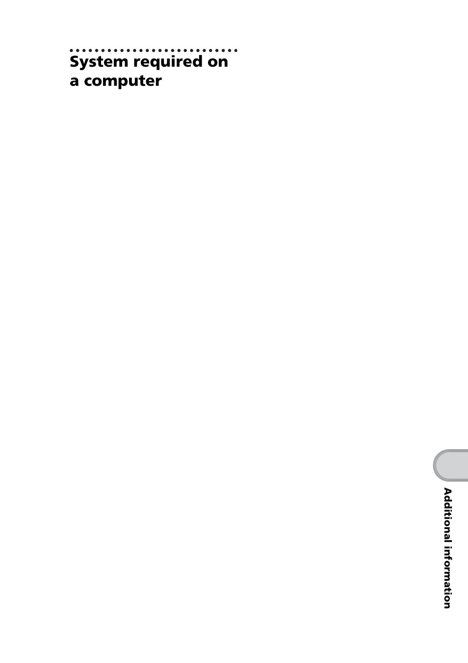 System required on a computer | Sony PEG-NZ90 User Manual | Page 111 / 116