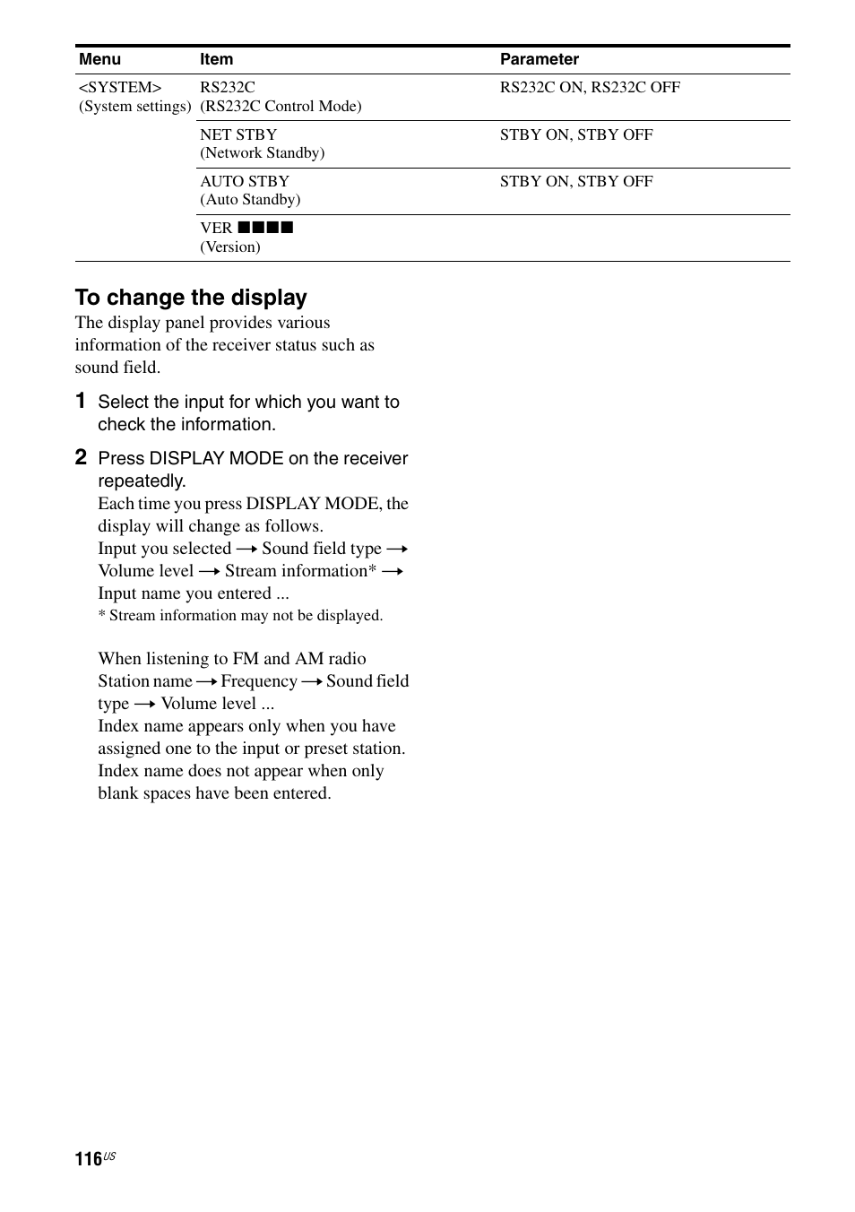 Sony STR-DA2800ES User Manual | Page 116 / 138