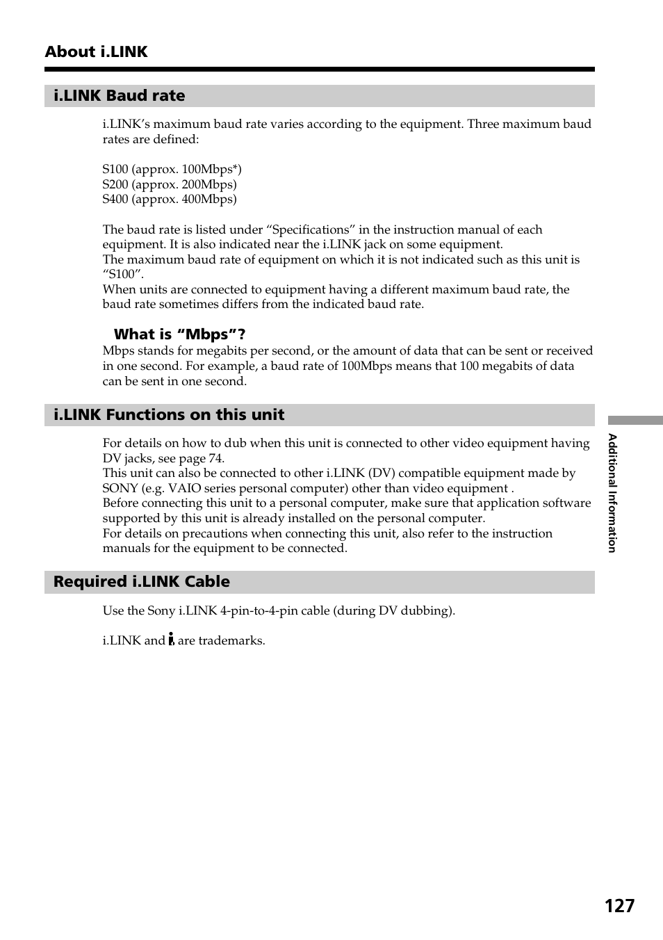 Sony DCR-TRV140 User Manual | Page 127 / 148