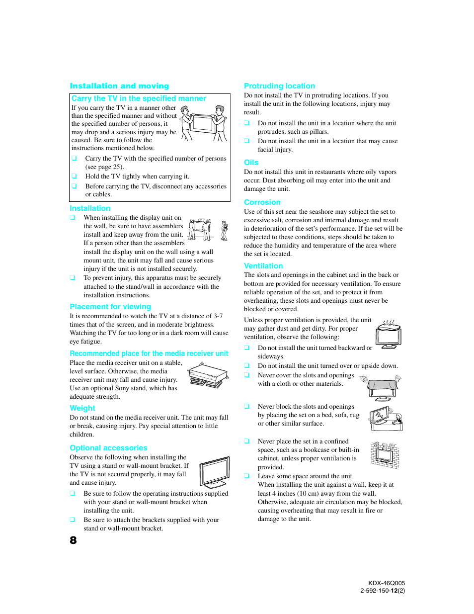 Sony KDX-46Q005 User Manual | Page 10 / 151