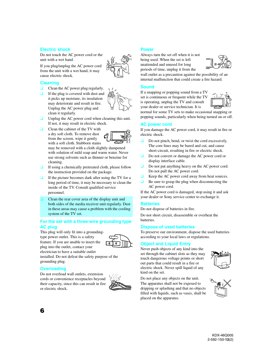 Sony KDX-46Q005 User Manual | Page 8 / 151