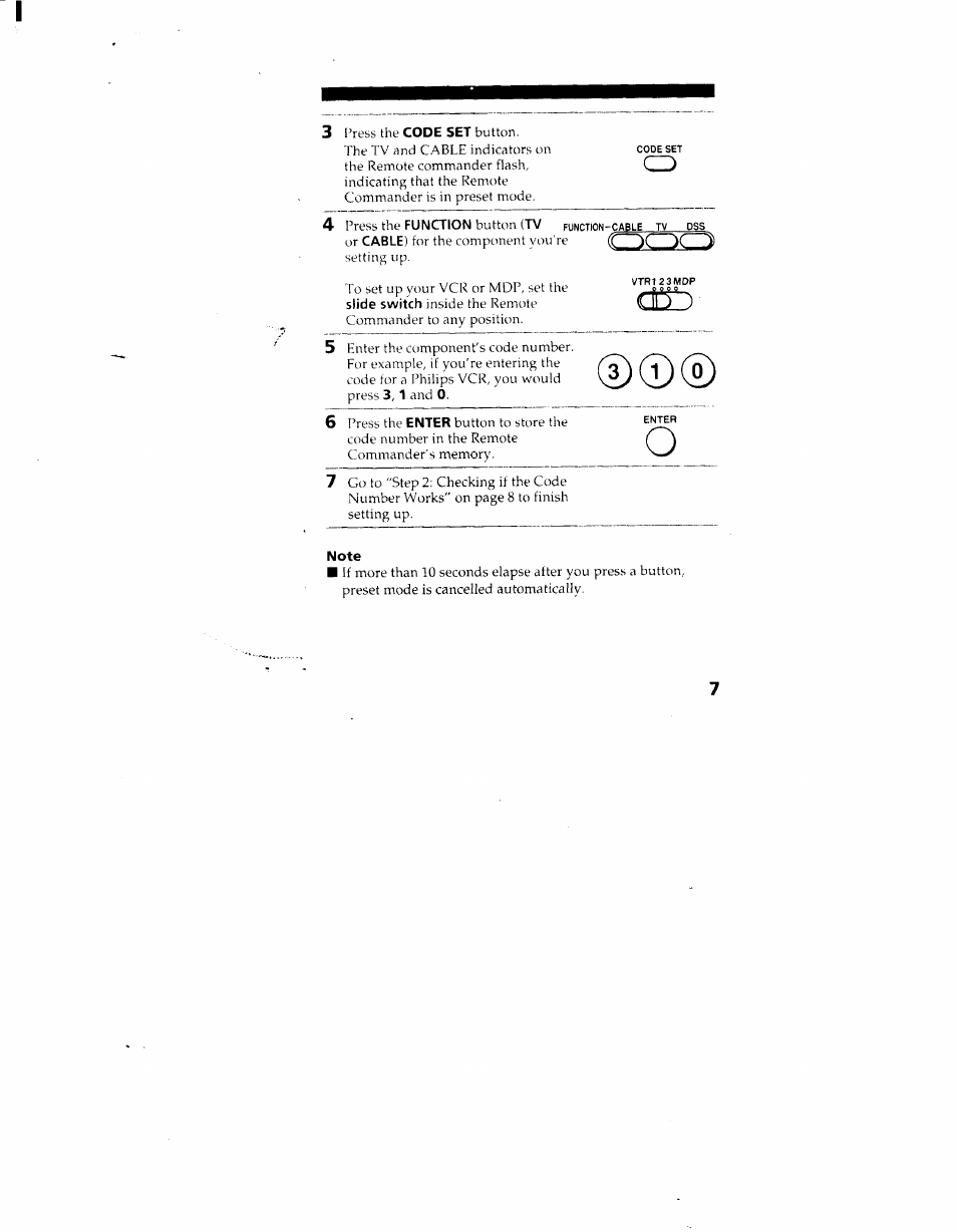 Note | Sony RM-Y130 User Manual | Page 7 / 20