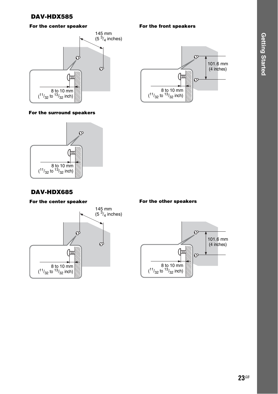 Sony DAV-HDX585 User Manual | Page 23 / 116