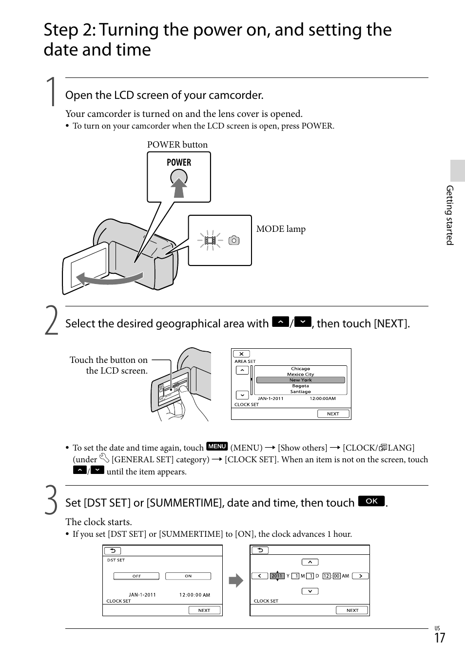 Sony DCR-SX45 User Manual | Page 17 / 131
