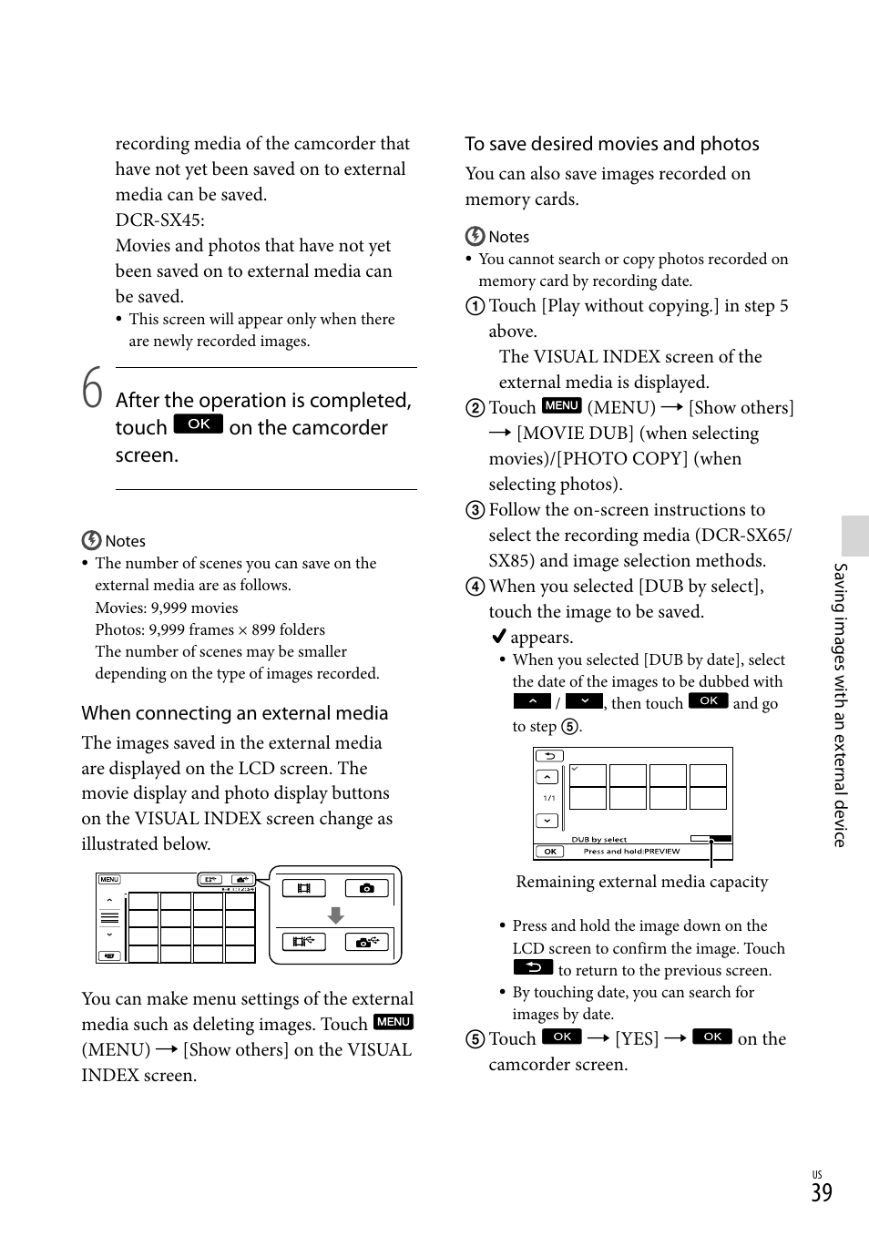 Sony DCR-SX45 User Manual | Page 39 / 131