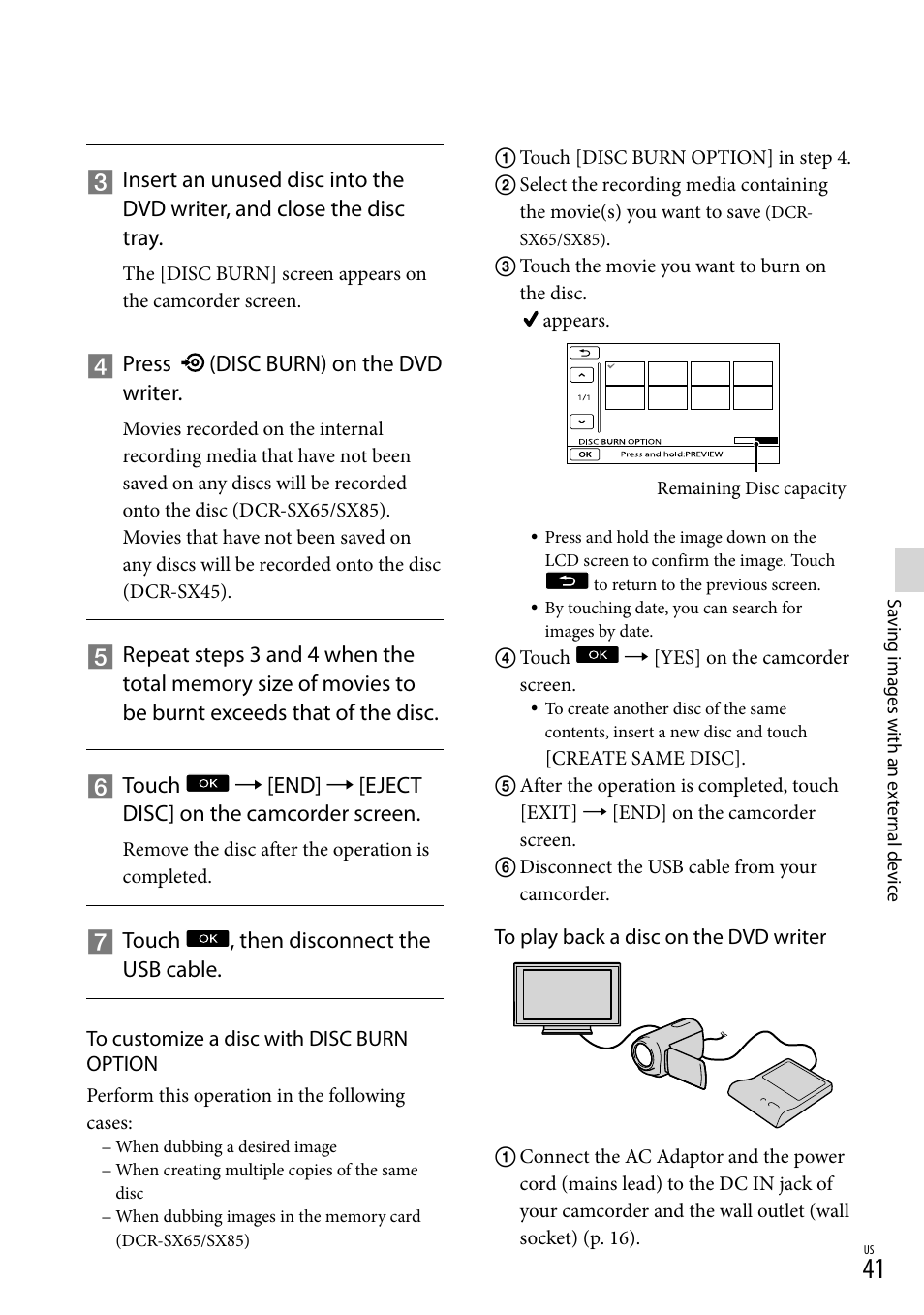 Sony DCR-SX45 User Manual | Page 41 / 131