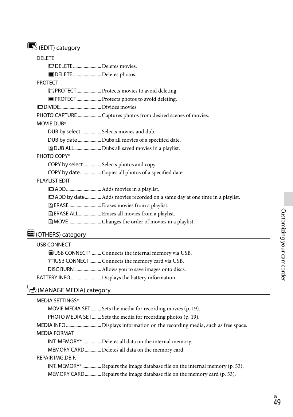 Sony DCR-SX45 User Manual | Page 49 / 131