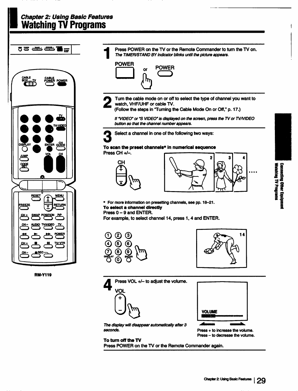 Watching tv programs | Sony KV-27V55 User Manual | Page 29 / 60