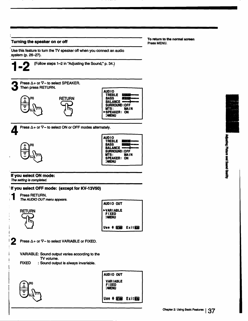 Sony KV-27V55 User Manual | Page 37 / 60