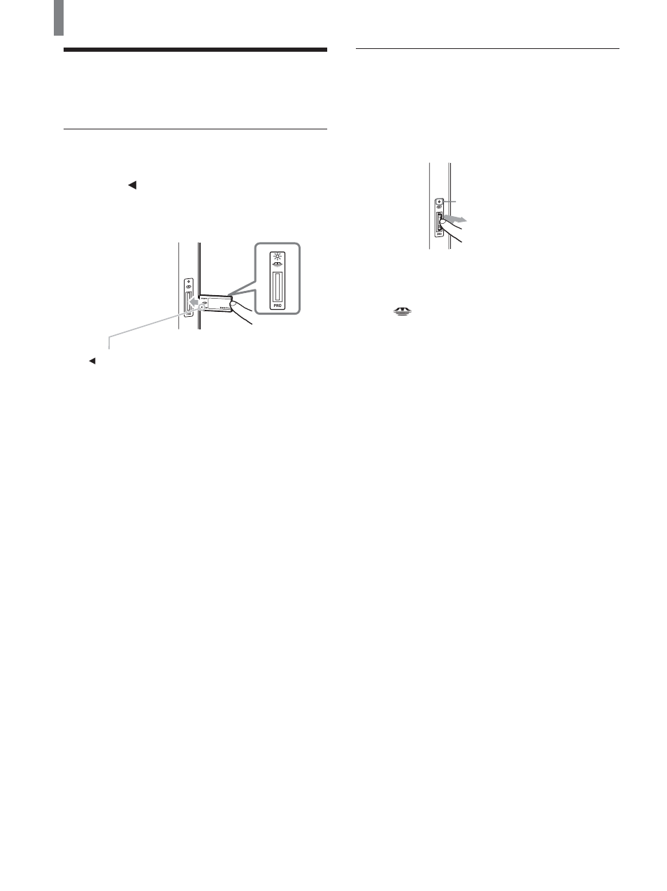 Inserting and removing a “memory stick, Inserting a “memory stick, Removing a “memory stick | Sony KLV-21SG2 User Manual | Page 56 / 80