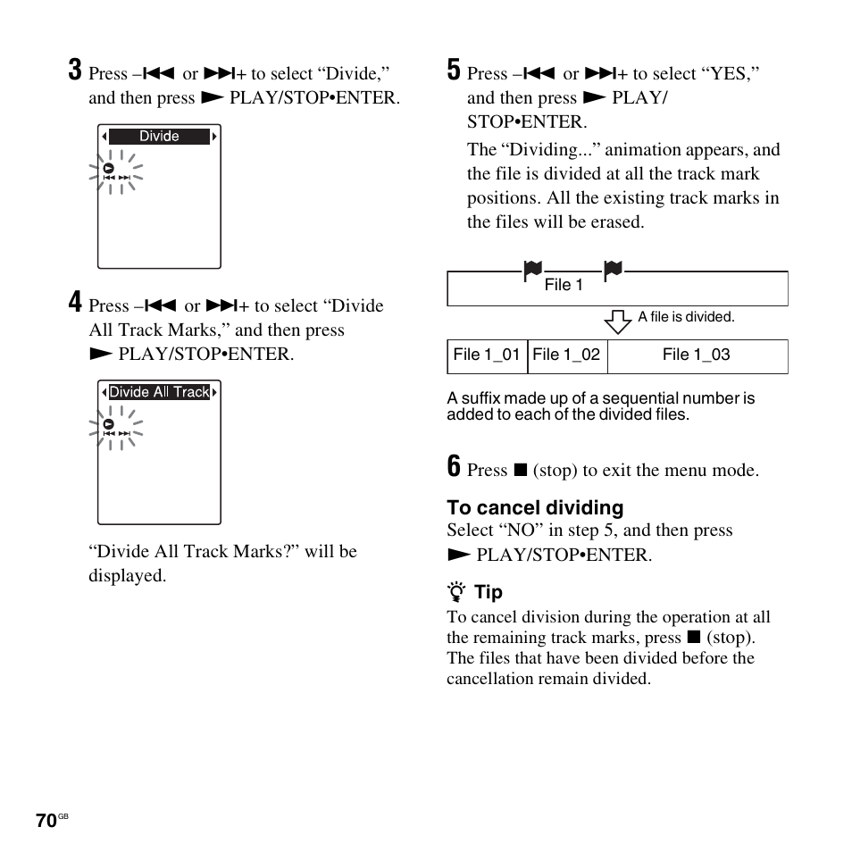 Sony ICD-PX312D User Manual | Page 70 / 132