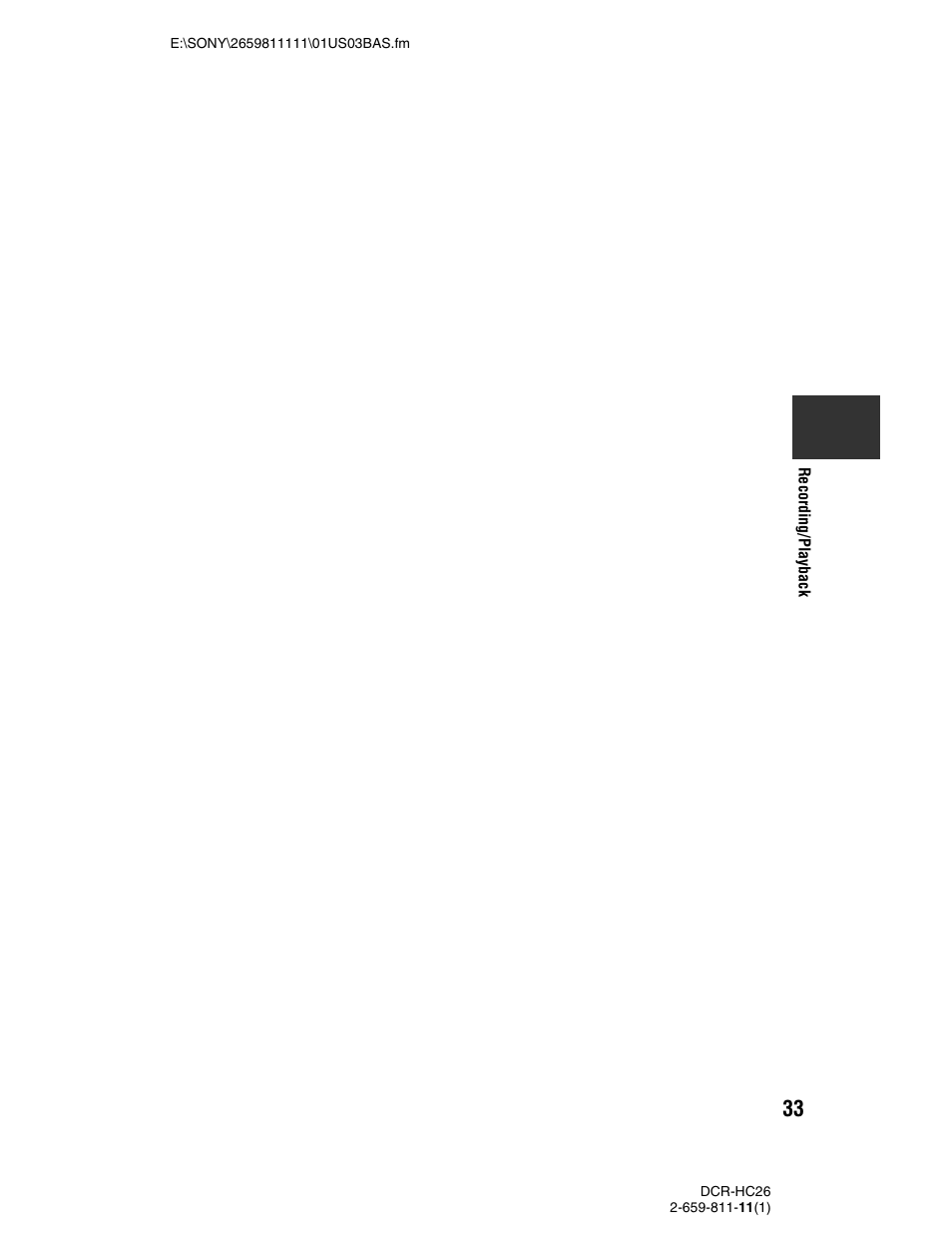 Sony DCR-HC26 User Manual | Page 33 / 92