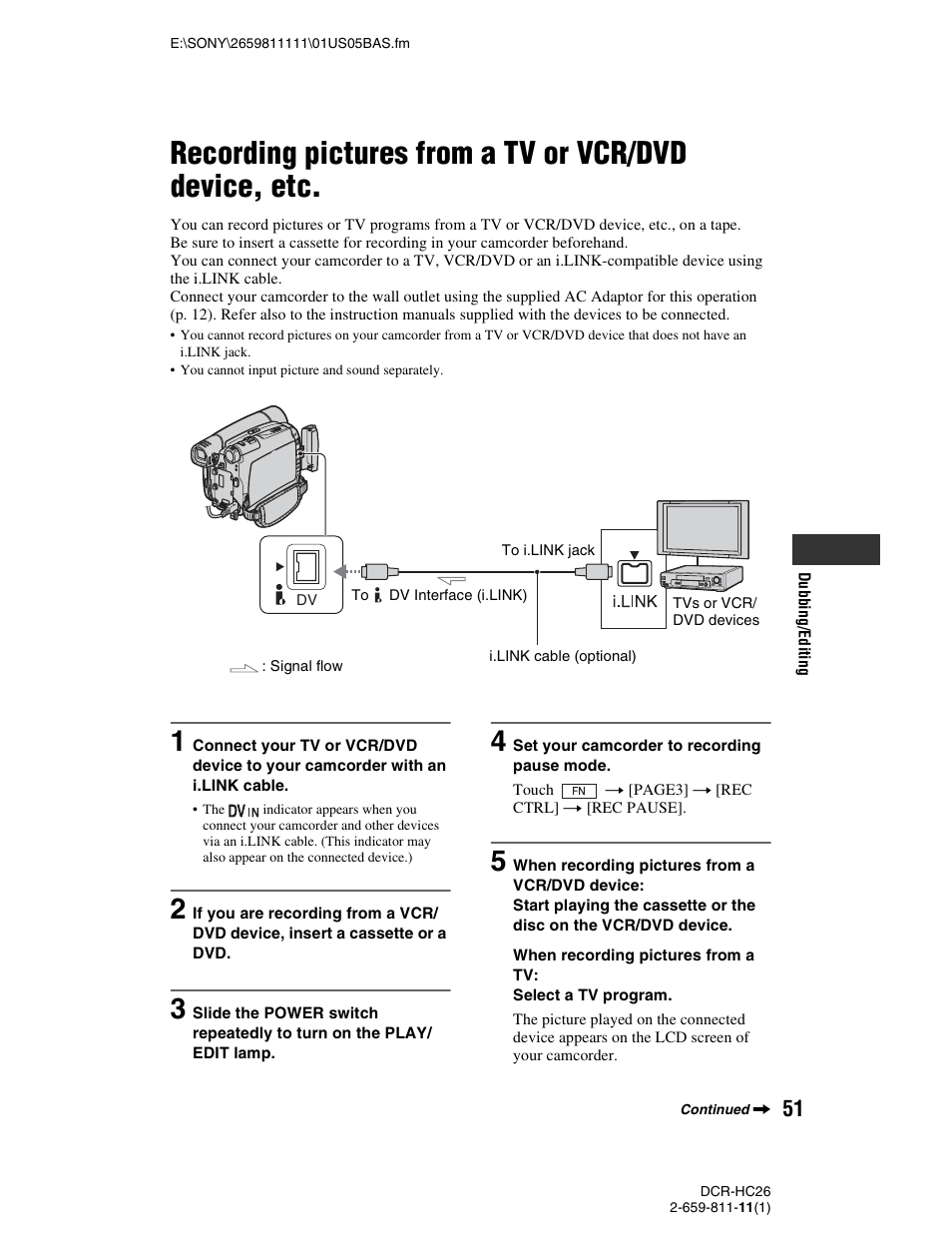 Sony DCR-HC26 User Manual | Page 51 / 92