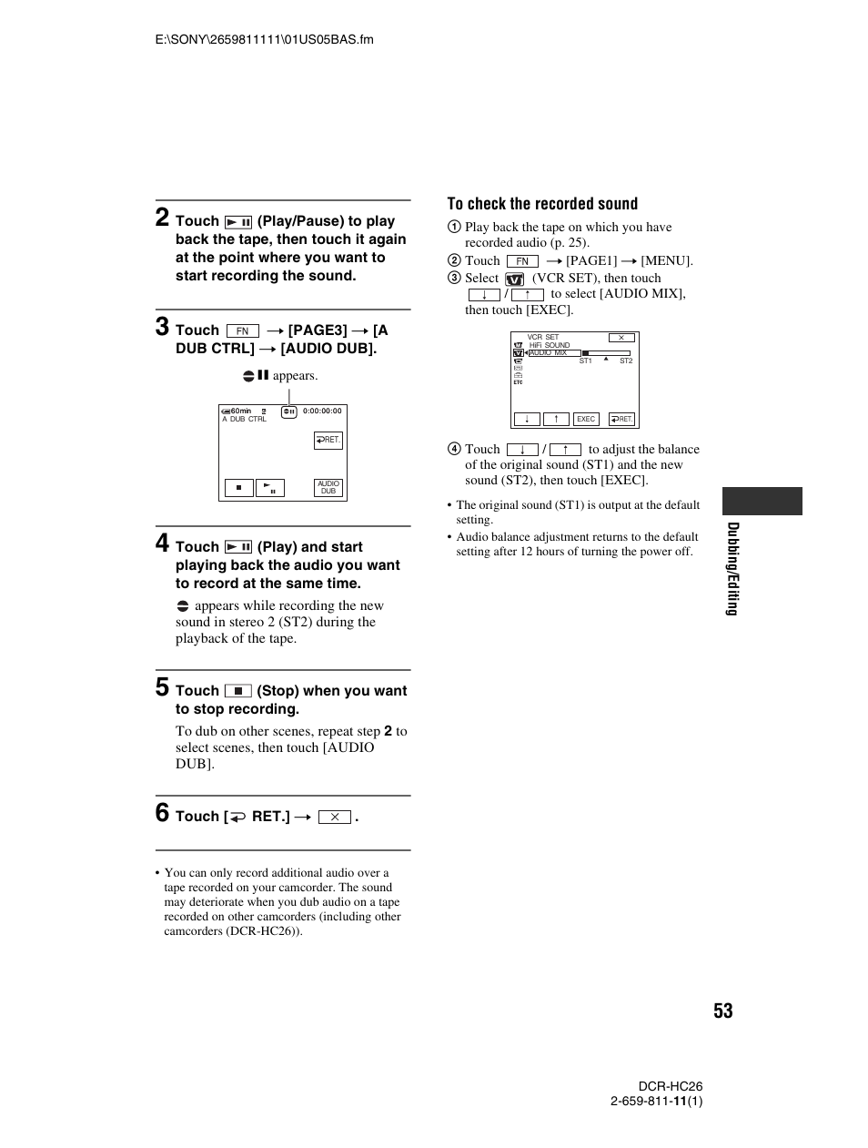 Sony DCR-HC26 User Manual | Page 53 / 92