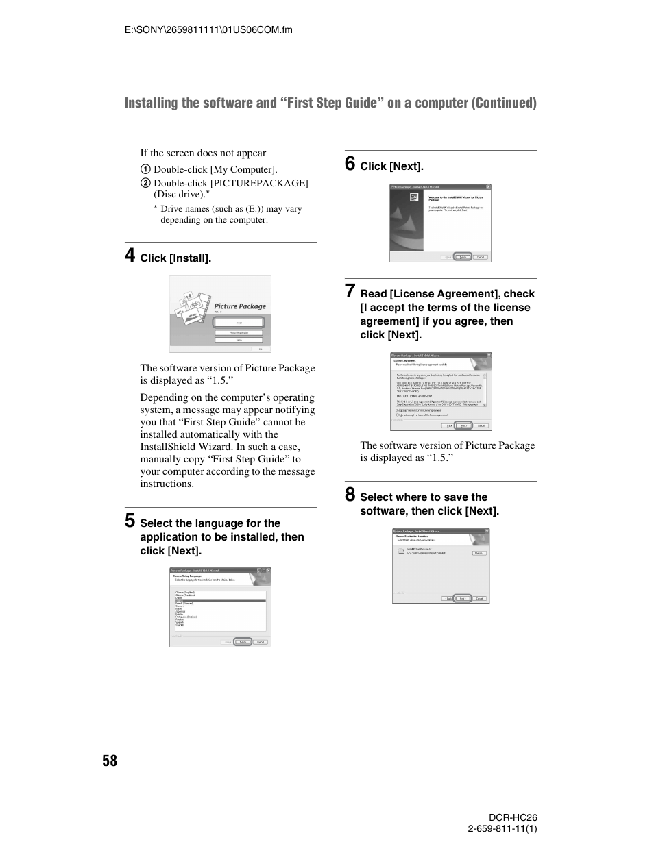 Sony DCR-HC26 User Manual | Page 58 / 92
