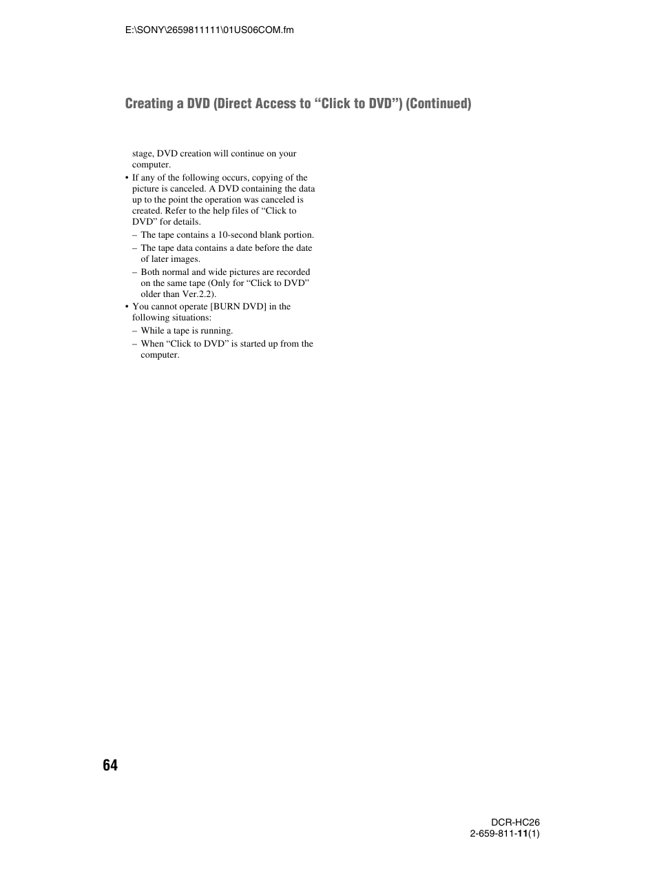 Sony DCR-HC26 User Manual | Page 64 / 92