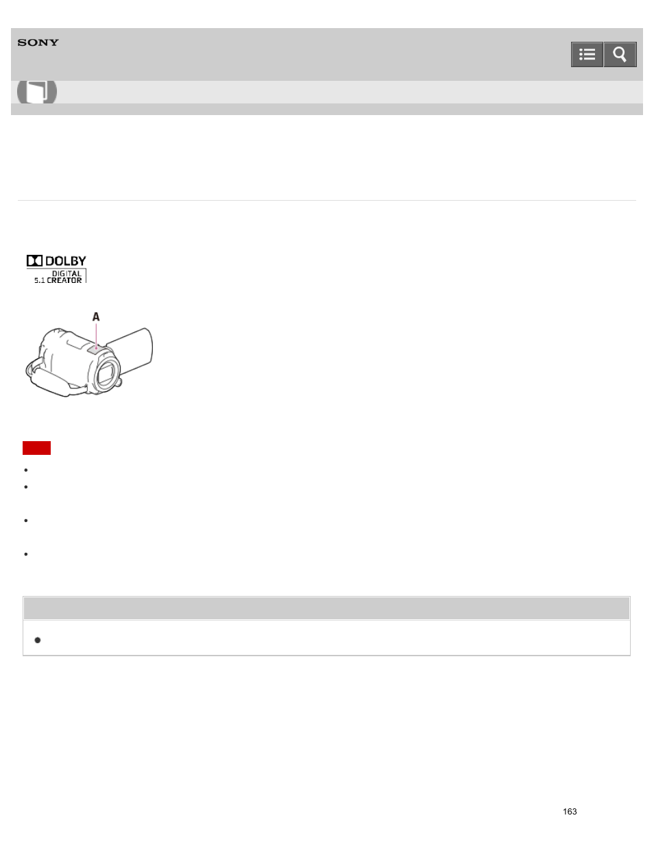 Enjoying 5.1ch surround sound, Help guide | Sony HDR-PJ810 User Manual | Page 163 / 416