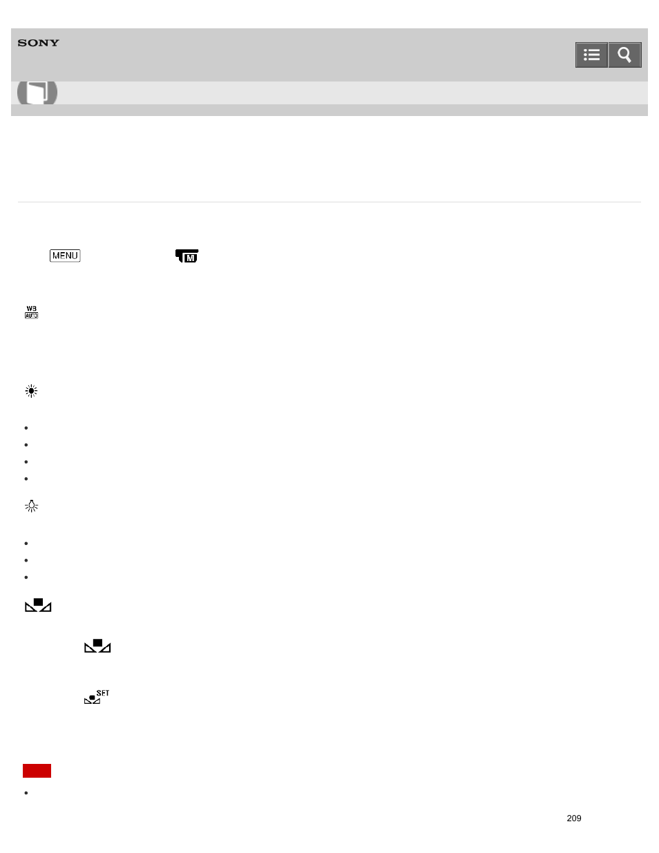 White balance, Help guide | Sony HDR-PJ810 User Manual | Page 209 / 416