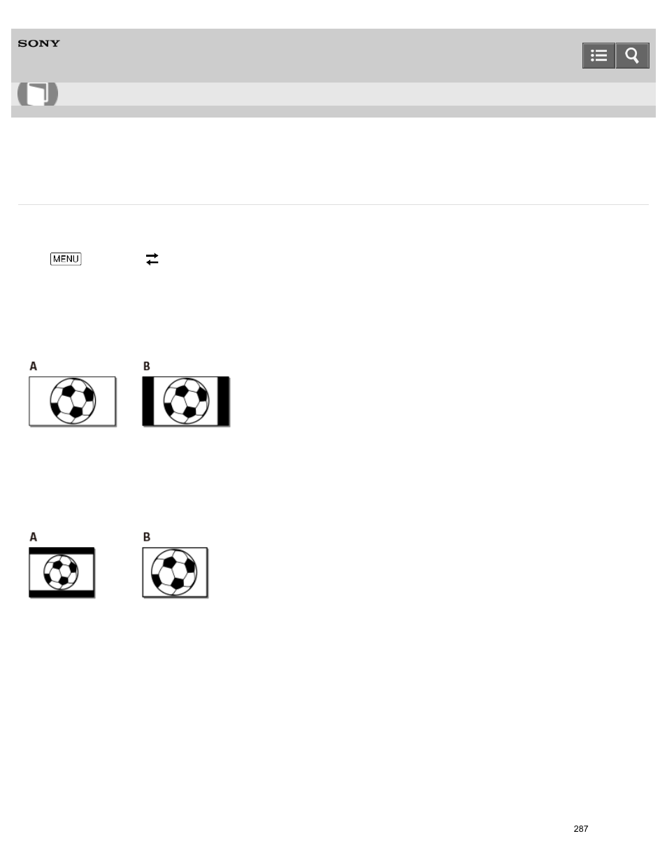 Tv type, Help guide | Sony HDR-PJ810 User Manual | Page 287 / 416