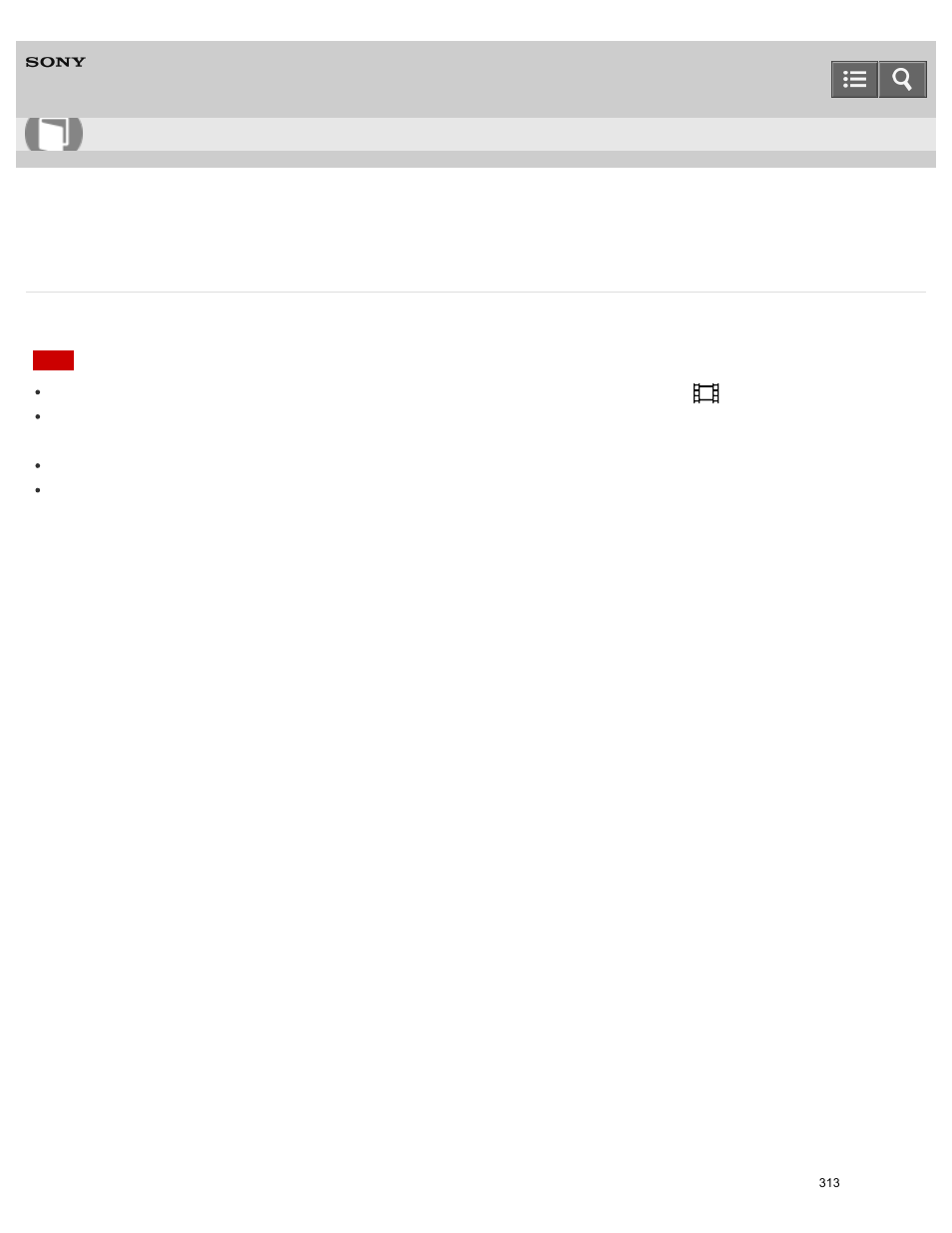 Notes on recording movies, Read the precautions regarding movie recording, Help guide | Sony HDR-PJ810 User Manual | Page 313 / 416