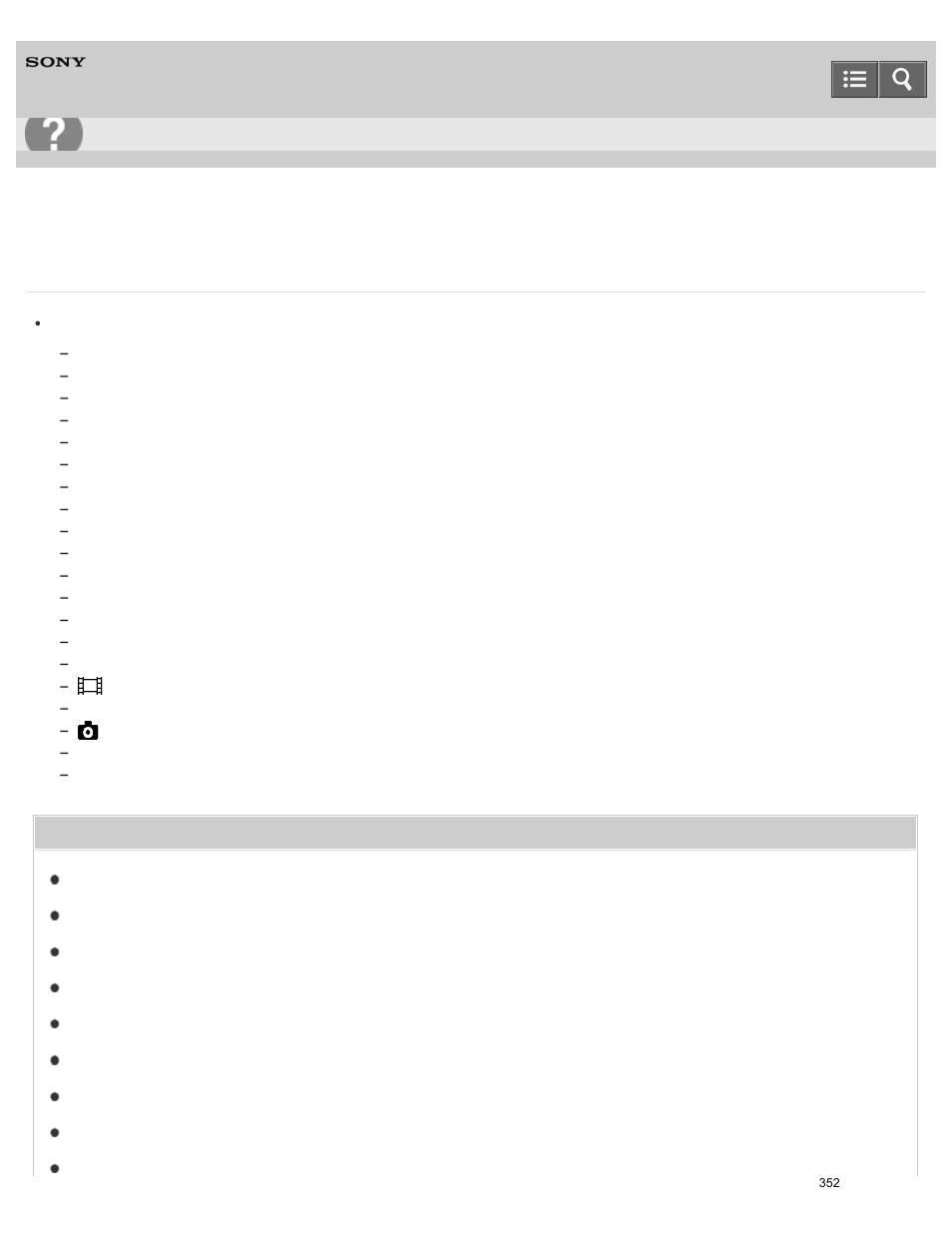 Intelligent auto is canceled, Help guide | Sony HDR-PJ810 User Manual | Page 352 / 416