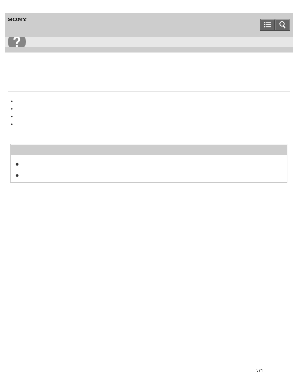 Help guide | Sony HDR-PJ810 User Manual | Page 371 / 416
