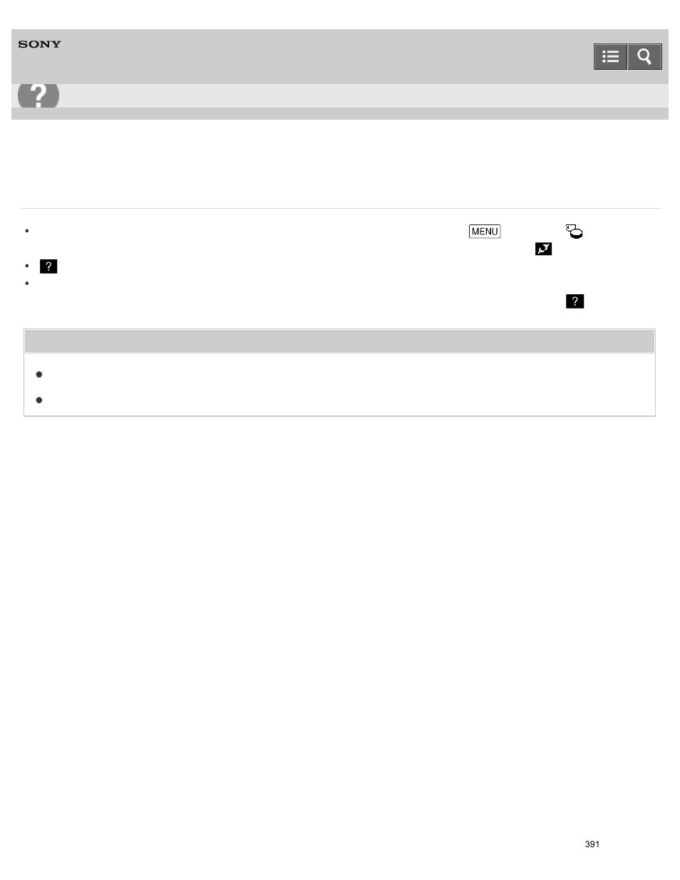 An icon appears on a thumbnail, Help guide | Sony HDR-PJ810 User Manual | Page 391 / 416