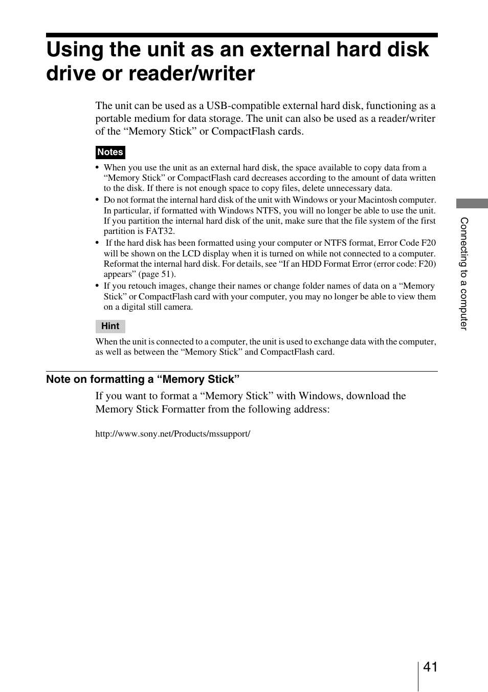 Sony HDPS-M10 User Manual | Page 41 / 53