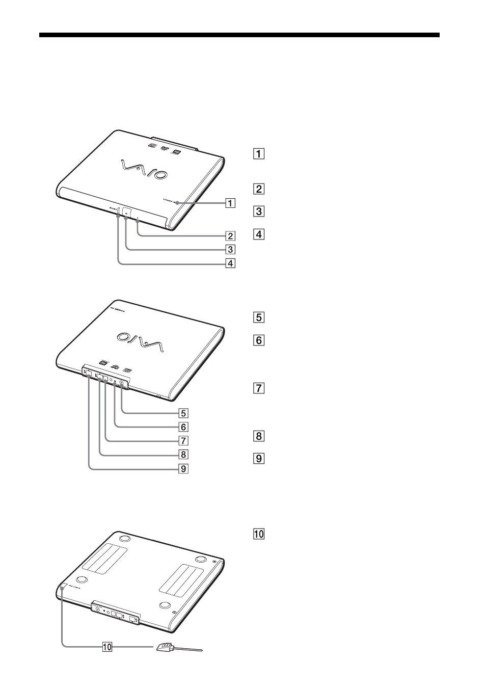 Emplacement des commandes et des connecteurs, Emplacement des commandes et des, Connecteurs | Sony PCGA-DDRW1 User Manual | Page 119 / 168