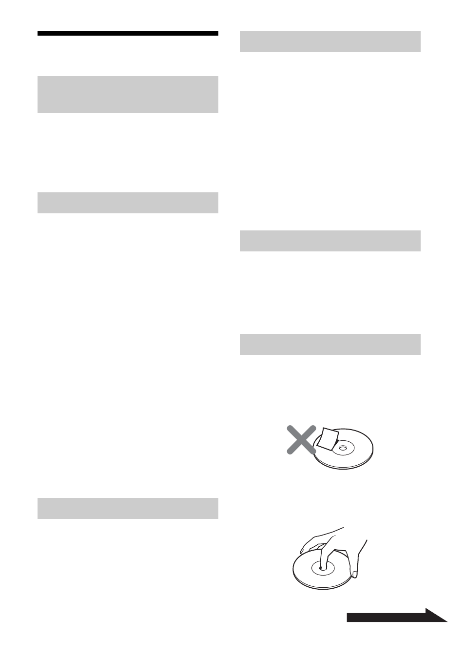 Precautions, Usage and storage locations, Operation | Transportation, Bus reset, Lens | Sony PCGA-DDRW1 User Manual | Page 43 / 168