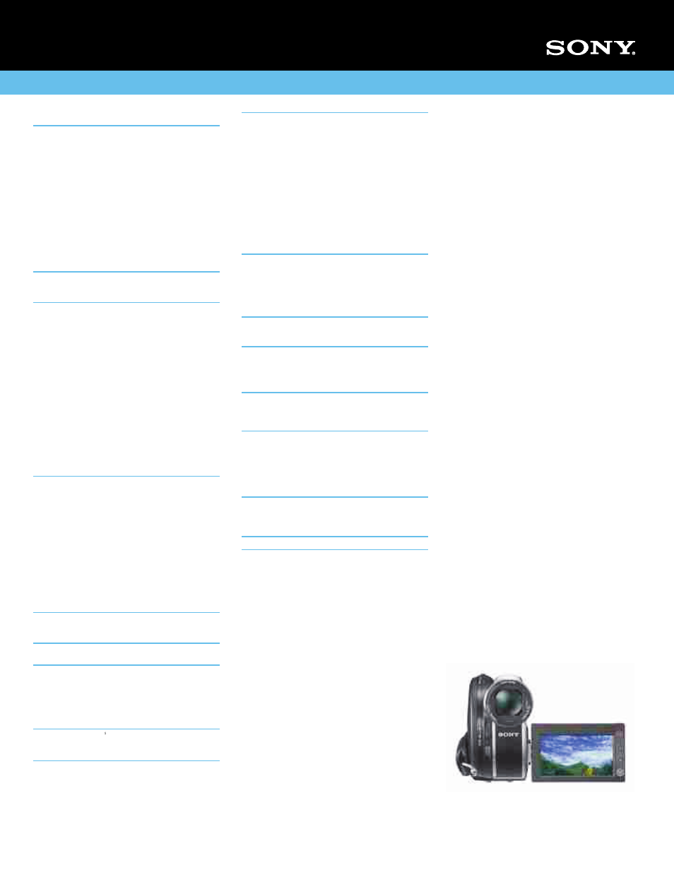 Dcr-dvd610, Dvd handycam® camcorder, Specifications | Sony DCR-DVD610 User Manual | Page 2 / 2
