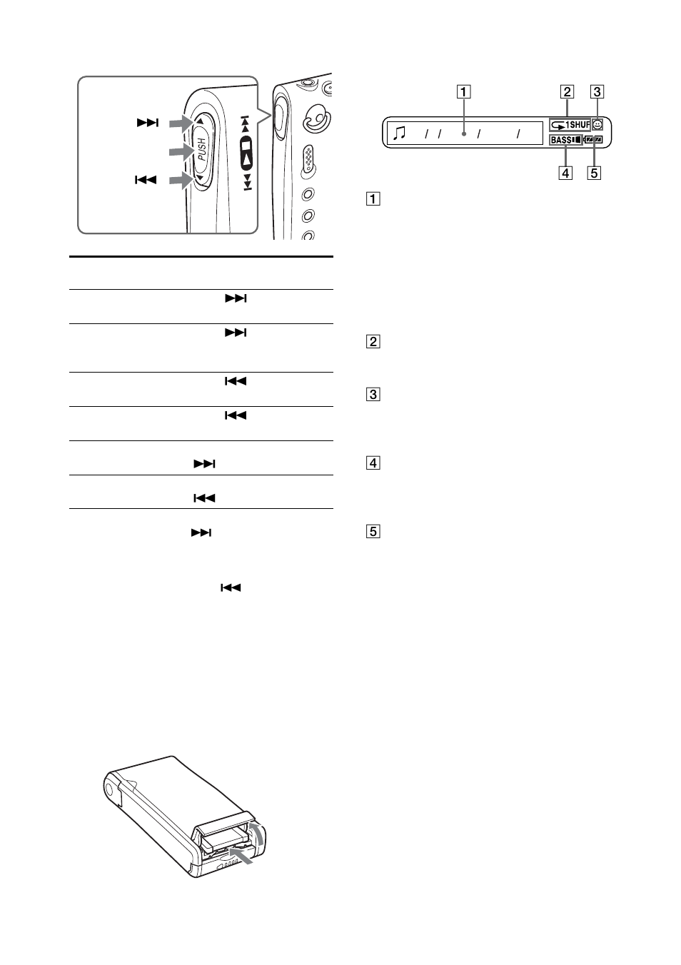 On other operations, On the display, 12 on other operations | Sony NW-MS11 User Manual | Page 12 / 36